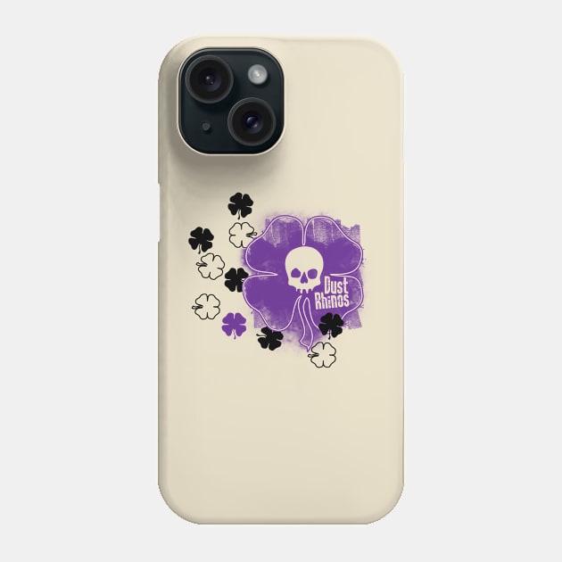 DR Skull and Shamrocks Purple Phone Case by Dust Rhinos Swag Store