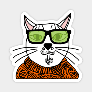 Kitty Cat Hipster Magnet