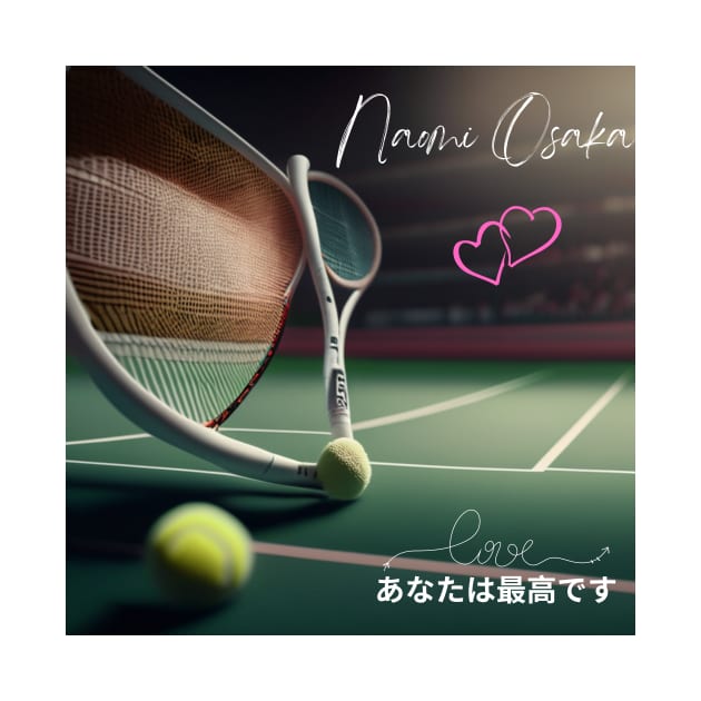 Naomi  Osaka , tennis winner by Pinkiee.art.designs