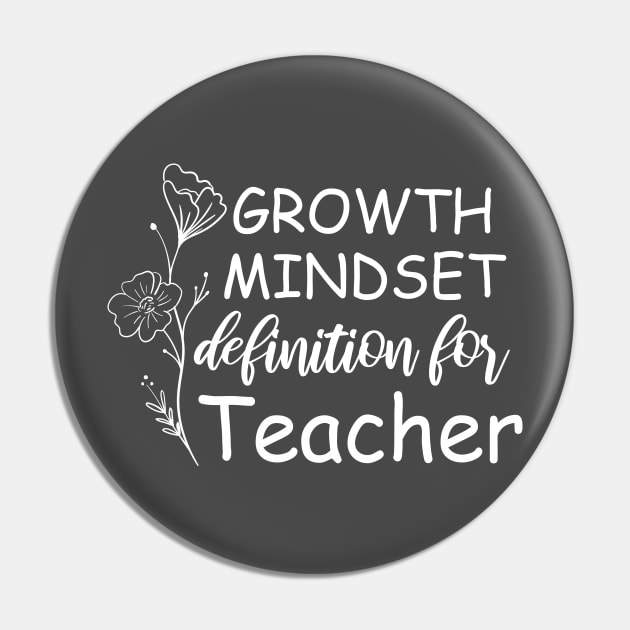 Growth Mindset Definition Quotes Entrepreneur Gifts School For Men Or Women, Boys And Girls, For Teacher Pin by printalpha-art