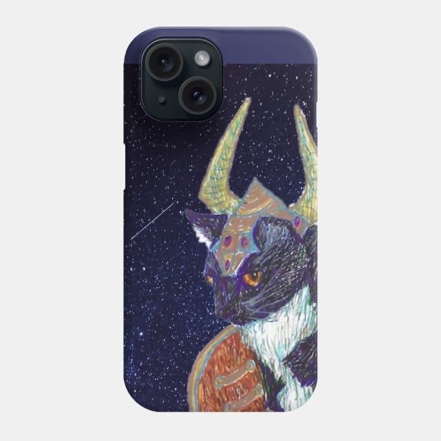 Viking Tuxedo Cat Phone Case by Whiskers6