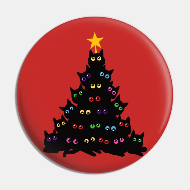 Black cats Christmas tree Pin by UnikRay