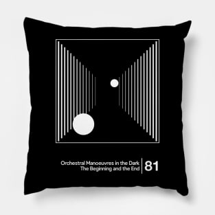OMD - The Beginning & The End / Minimal Style Graphic Artwork Design Pillow