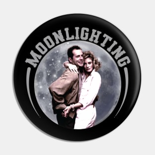 Moonlighting // Vintage 80s Design Pin