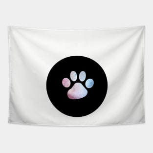 Paw Print - Soft Lilac Silhouette Tapestry