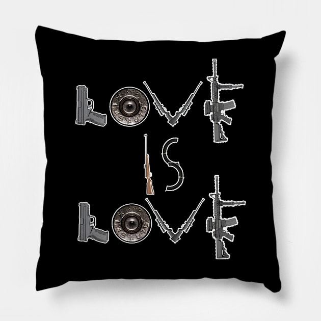 LOVE IS LOVE Pillow by Views of my views