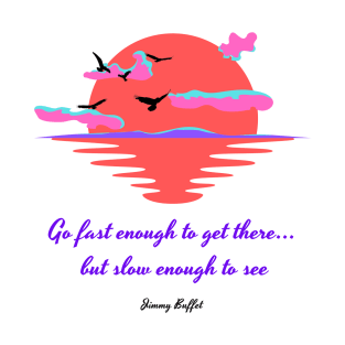 Go fast enough to get there... but slow enough to see T-Shirt