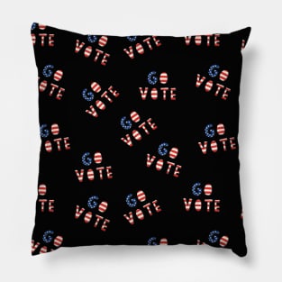 USA Go Vote Black Pillow