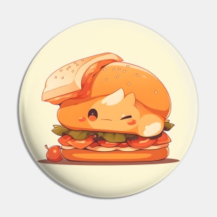 Chibi Burger Kun Super Kawaii Pin