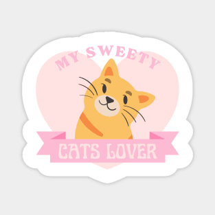 I Love My Sweety Cat Magnet