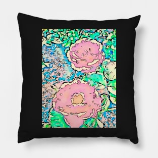 Pastel spray rose pattern Pillow