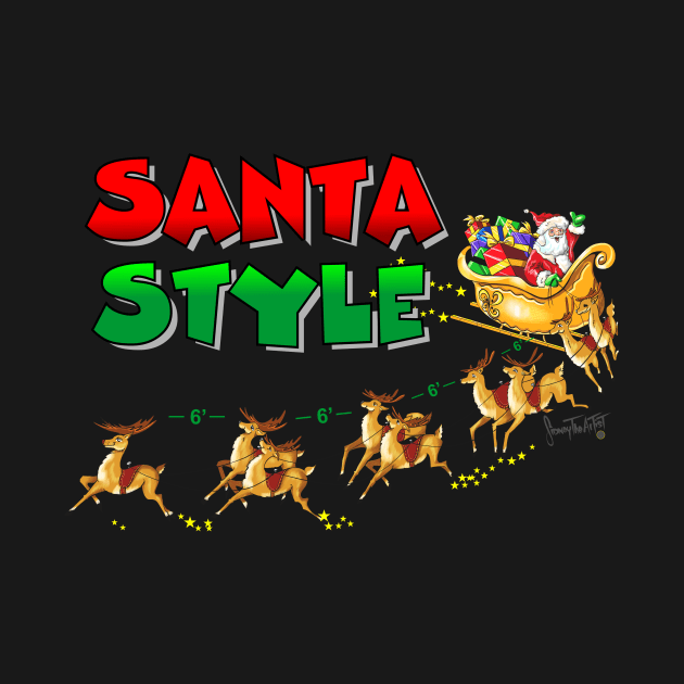 Santa Style with Essential Reindeer Light Items by SidneyTees