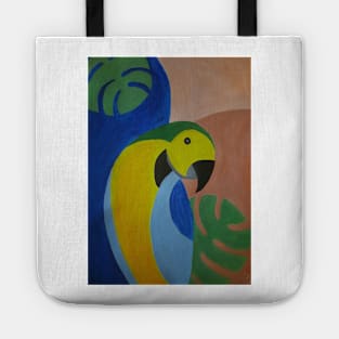 Abstract Macaw Parrot Tote