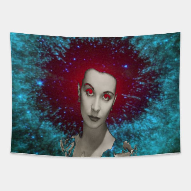 Vivien Leigh Goddess of Space Tapestry by asimplefool