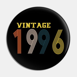 1996 vintage retro year Pin