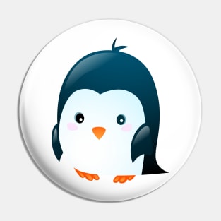 Beautiful Penguin Cartoon Art Print Pin