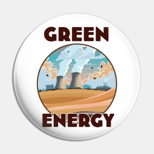 Green Energy Logo Pin