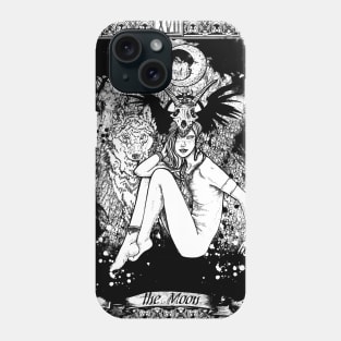 Artemis Wolf Girl Full Moon With Phone Case