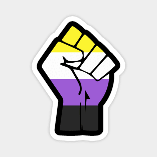 Black Lives Matter Fist LGBT Non-Binary Flag Magnet