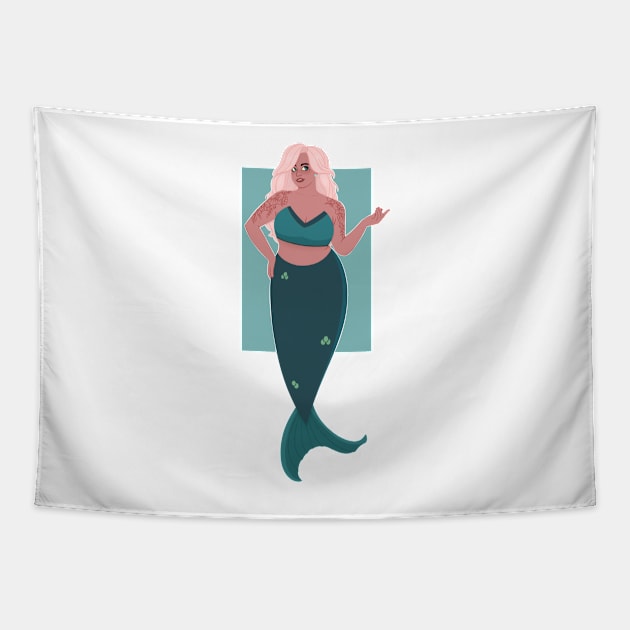 Plus size Mermaid Tapestry by Twkirky