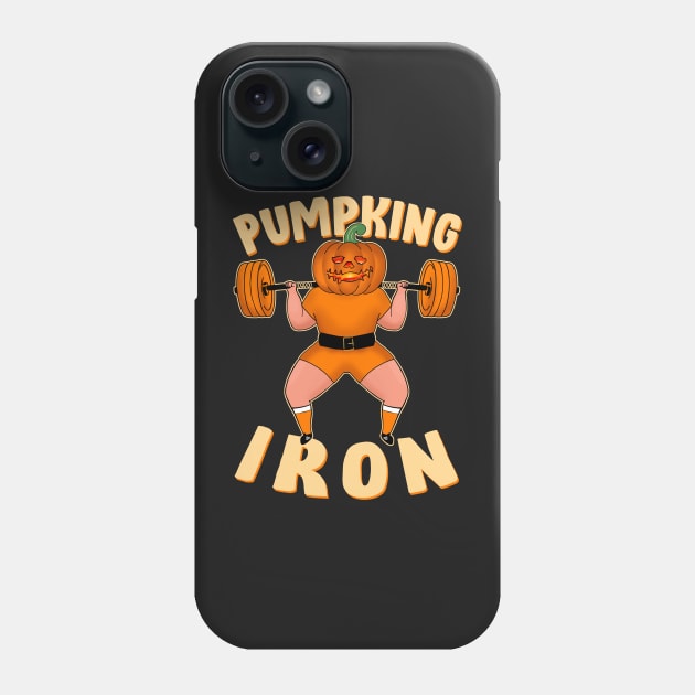 Pumpking Iron Halloween Jack-o'-lantern Squats Phone Case by SusanaDesigns
