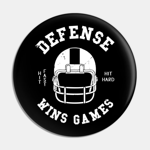 Football Fan Defense Wins Games Football Fan Pin by atomguy