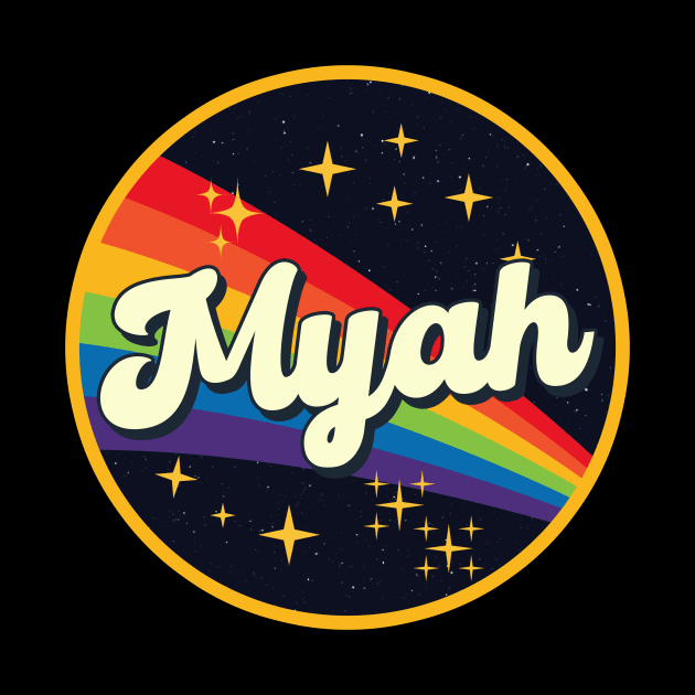 Myah // Rainbow In Space Vintage Style by LMW Art