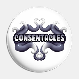 Black and White Consentacles Pin