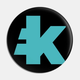 Kryll.io Cryptocurrency - Teal Logo Pin