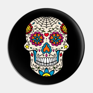 Sugar Skull Illustration Pin