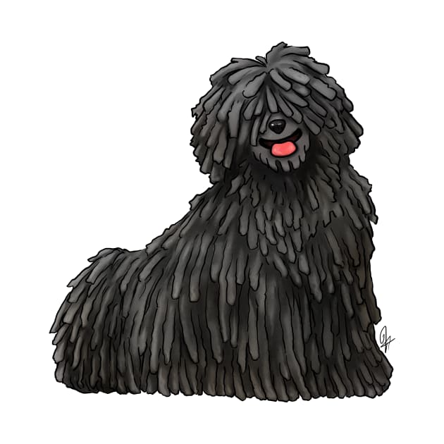 Dog - Puli - Black by Jen's Dogs Custom Gifts and Designs