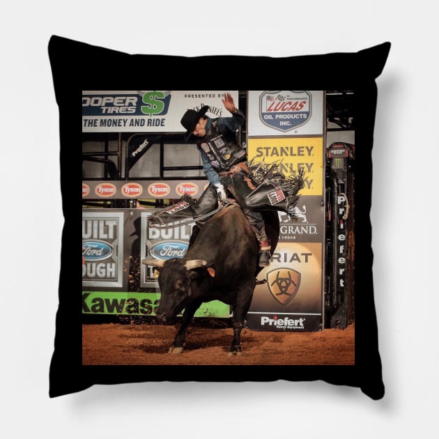 Bull Rider Pillow by MarieDarcy