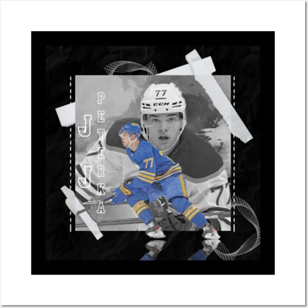 JJ Peterka hockey Paper Poster Sabres 3 - Jj Peterka - T-Shirt