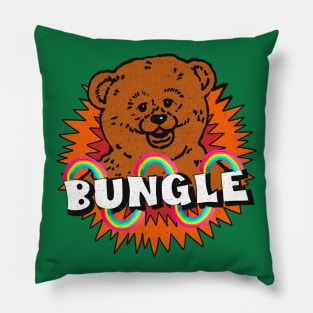 Retro _80s TV Rainbow Bear Bungle Pillow