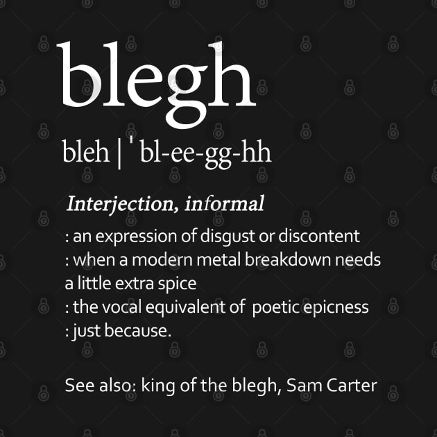 Blegh Definition Metal Music Fan by Gothic Rose Designs