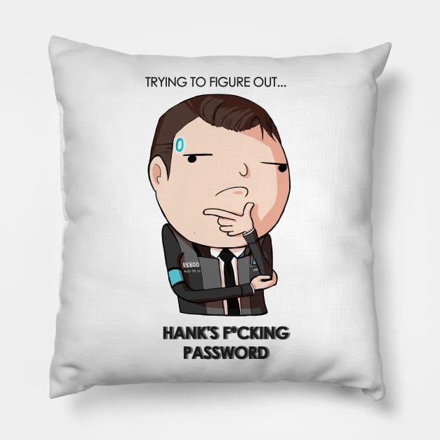 Connor Detroit Become Human Hank's Password Pillow by Anime Access