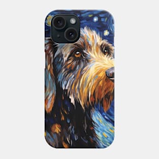 German Wirehaired Pointer in Van Gogh style Phone Case