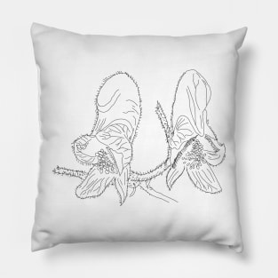 Monkshood Illustration Pillow