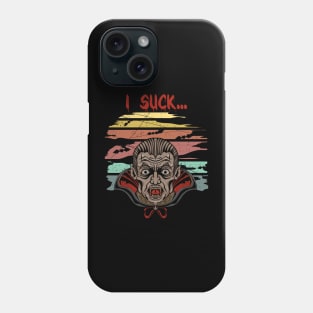 I Suck Funny Vampire Dracula Halloween Design Phone Case