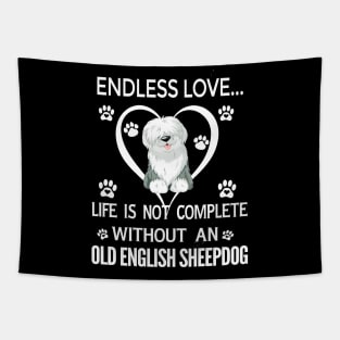 Old English Sheepdog Tshirt Tapestry