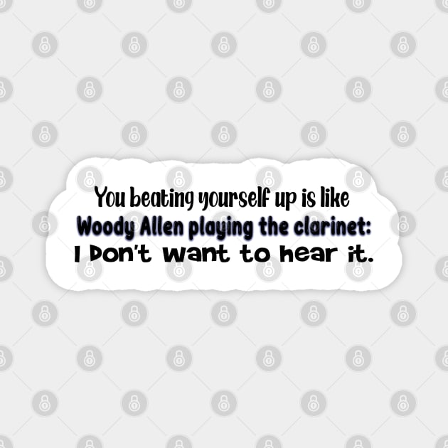 Woody Allen playing the clarinet Magnet by Wenby-Weaselbee