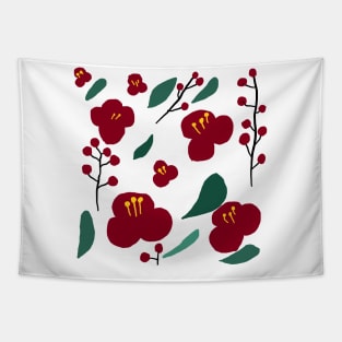 camellia pattern Tapestry