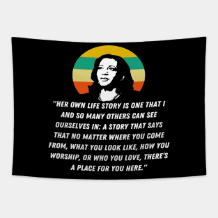 Her Own Life Madam VP Harris Quote Inauguration 2021 Retro Tapestry