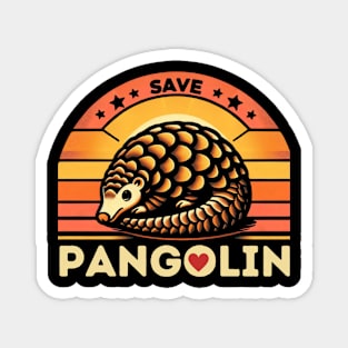 SAVE THE PANGOLIN AN ENDANGERED SPECIE Magnet