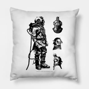 Vintage Deep Sea Diver Pillow