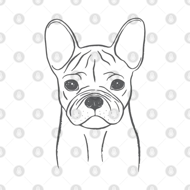 French Bulldog (Pink and Gray) by illucalliart