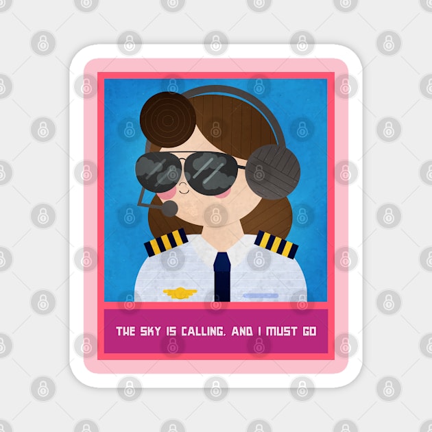 Women Pilot Magnet by TheCklapStore