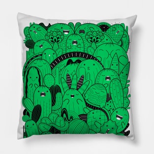 Cactus Obsession Doodle Pillow