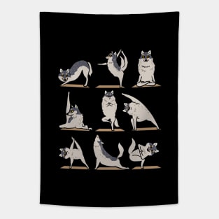 Wolf Yoga Tapestry