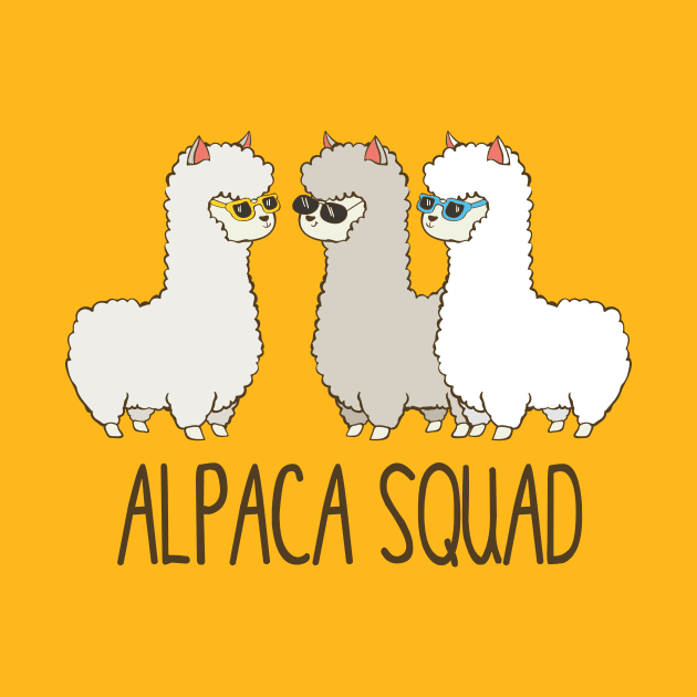 Alpaca Squad, Funny Cute Alpaca by Dreamy Panda Designs